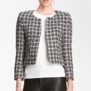 Alice + Olivia Pearl Sequin Tweed “Alanna” Blazer